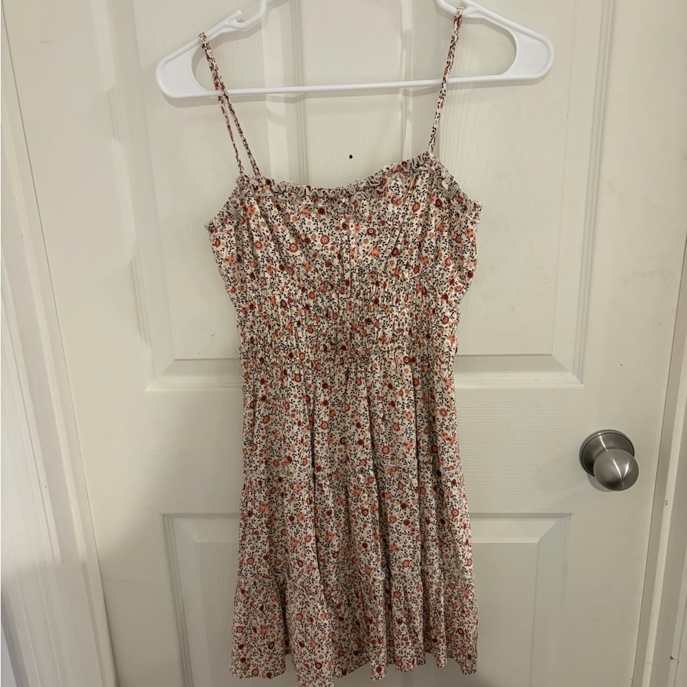 Trixxi White and pink Short Floral Dress